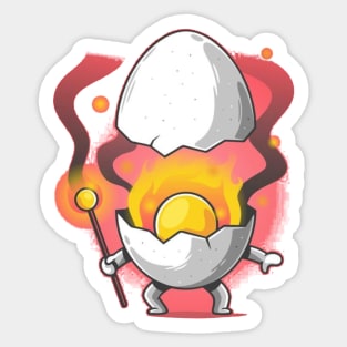 mysterious egg with energy Sticker